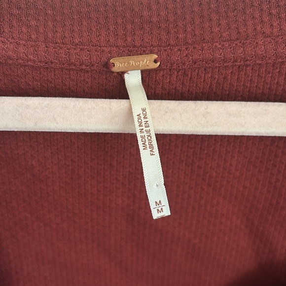 Free People Women's Amara long sleeve Top floral maroon orange gold medium - Picture 4 of 6